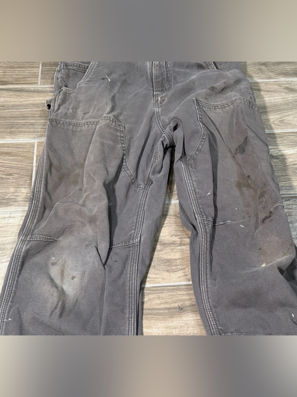Carhartt Rugged Flex Rigby Bib Overalls Gray Work 30x32 OR2987-M - Picture 2 of 5